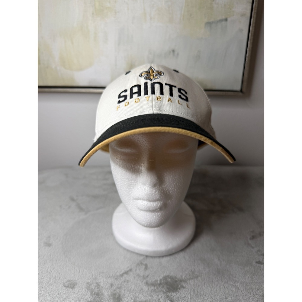 Reebok Hat Mens OSFA White New Orleans Saints NFL Football NFC South Cap